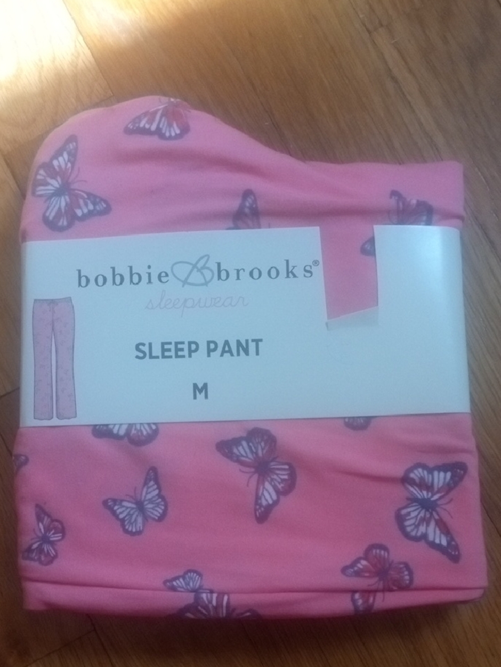 Bobbie Brooks Pink Butterfly Pajama Pants NWT, size med